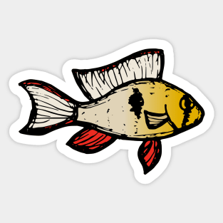 Bolivian ram - freshwater aquarium fish Sticker